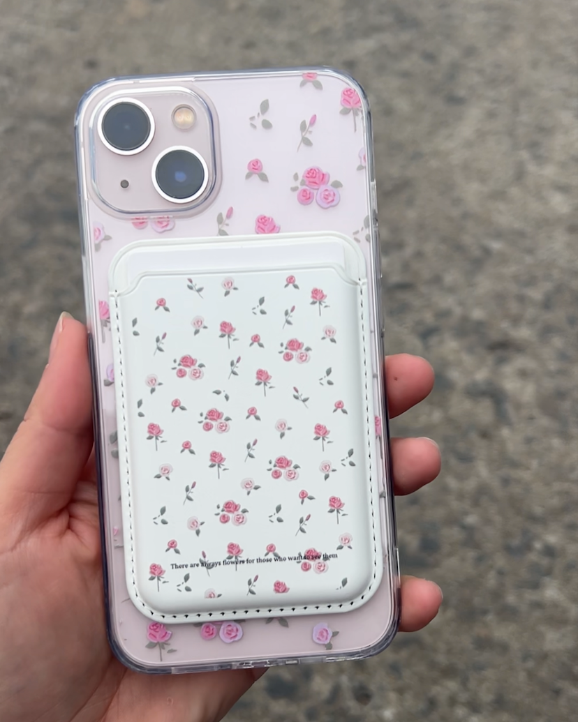 Case flowers con tarjetero