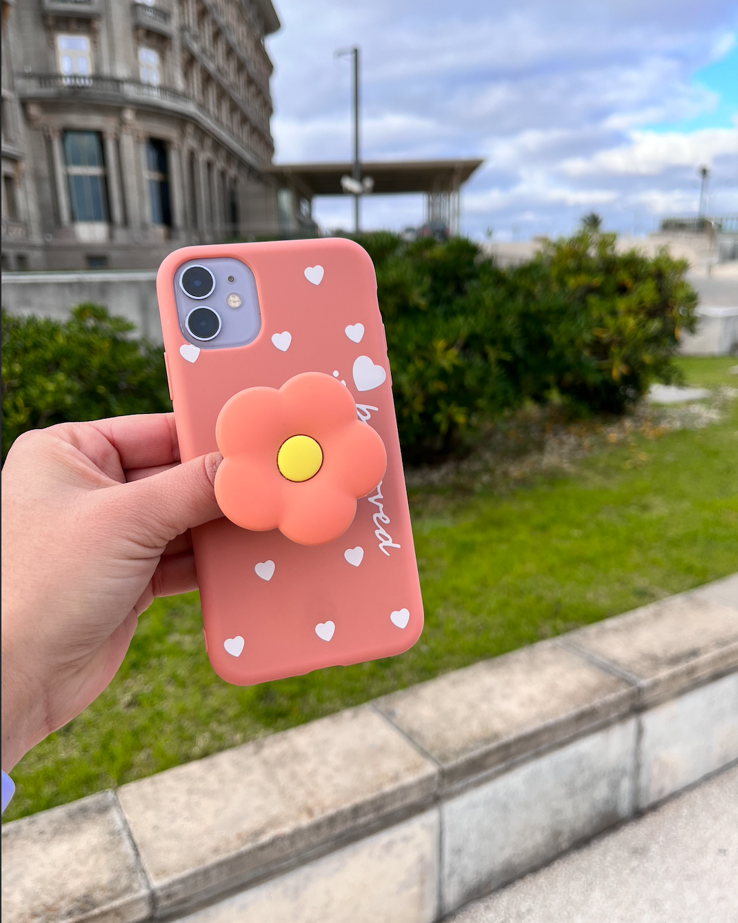 Case pop socket pink
