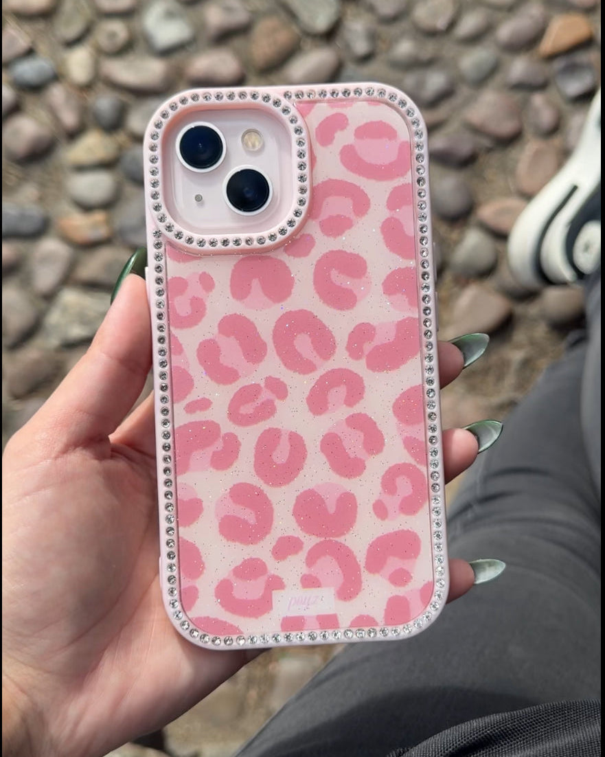 Case animal print pink