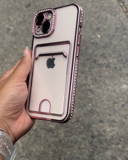 Case tarjetero con strass