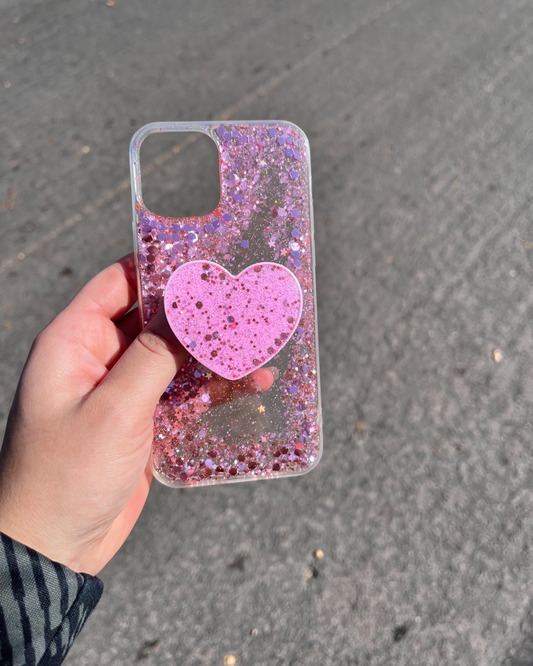 Case pop socket corazón