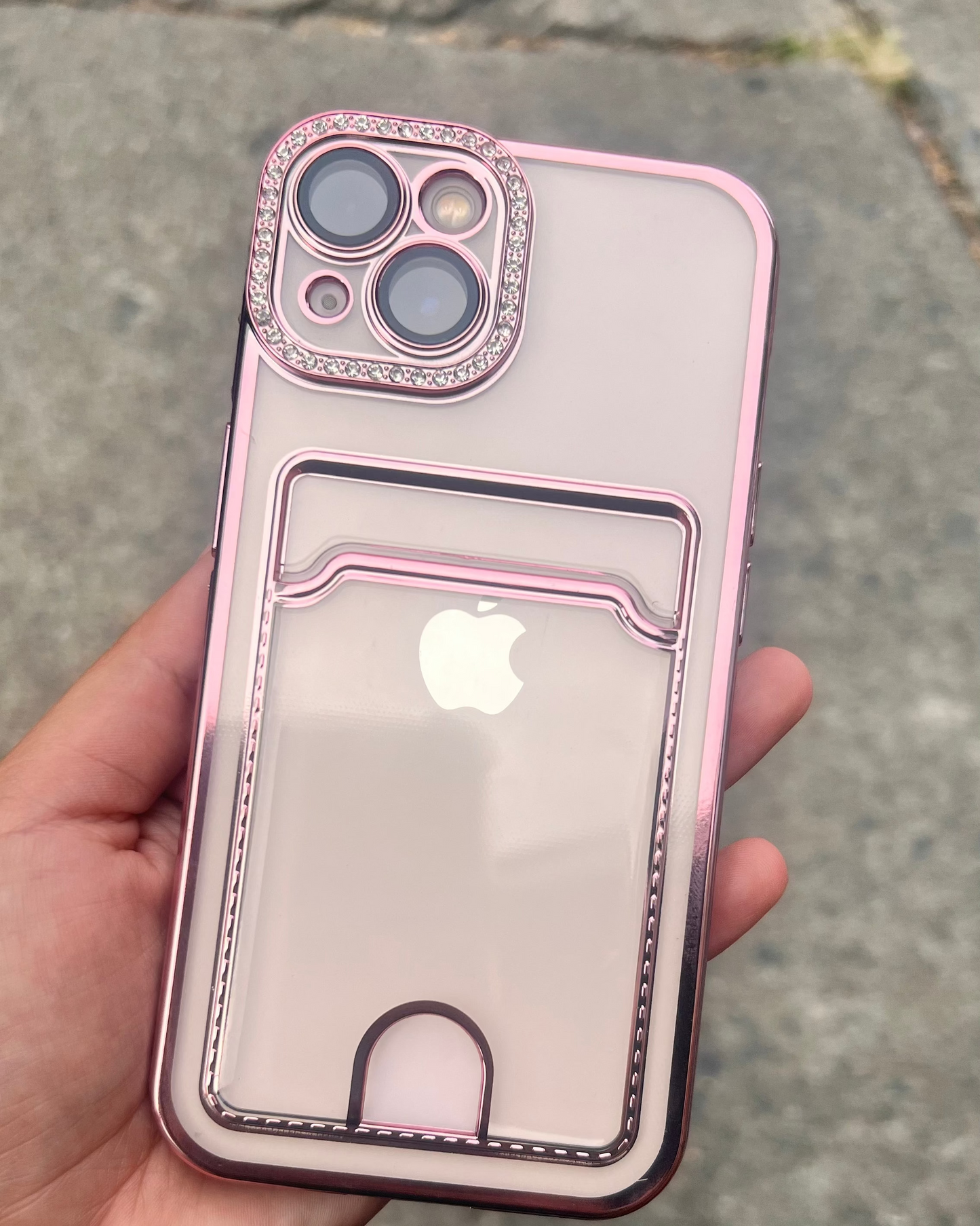 Case tarjetero con strass